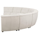 Coaster Furniture Charlotte 551300 8 pc Upholstered Curved Modular Sectional Sofa - Ivory IMAGE 5