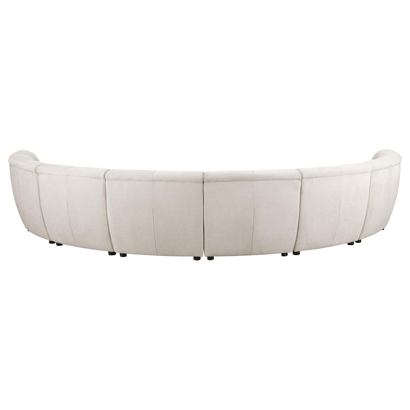 Coaster Furniture Charlotte 551300 8 pc Upholstered Curved Modular Sectional Sofa - Ivory IMAGE 6