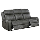 Coaster Furniture Raelynn 603191 Upholstered Motion Reclining Sofa - Grey IMAGE 3