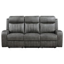 Coaster Furniture Raelynn 603191 Upholstered Motion Reclining Sofa - Grey IMAGE 4