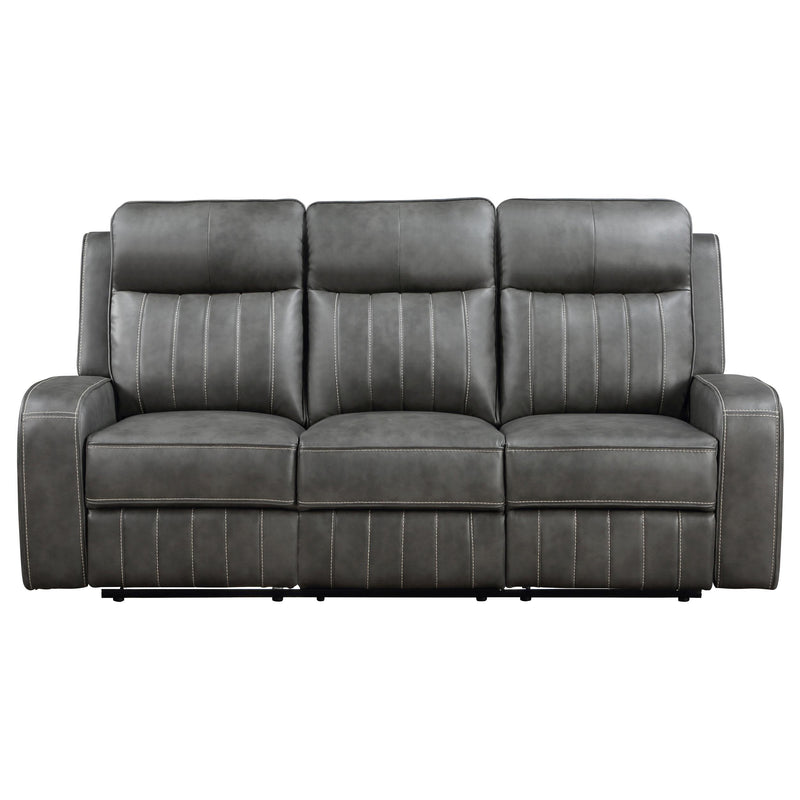 Coaster Furniture Raelynn 603191 Upholstered Motion Reclining Sofa - Grey IMAGE 4