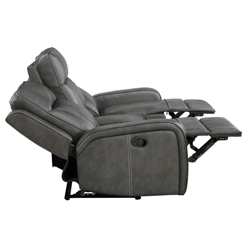 Coaster Furniture Raelynn 603191 Upholstered Motion Reclining Sofa - Grey IMAGE 7