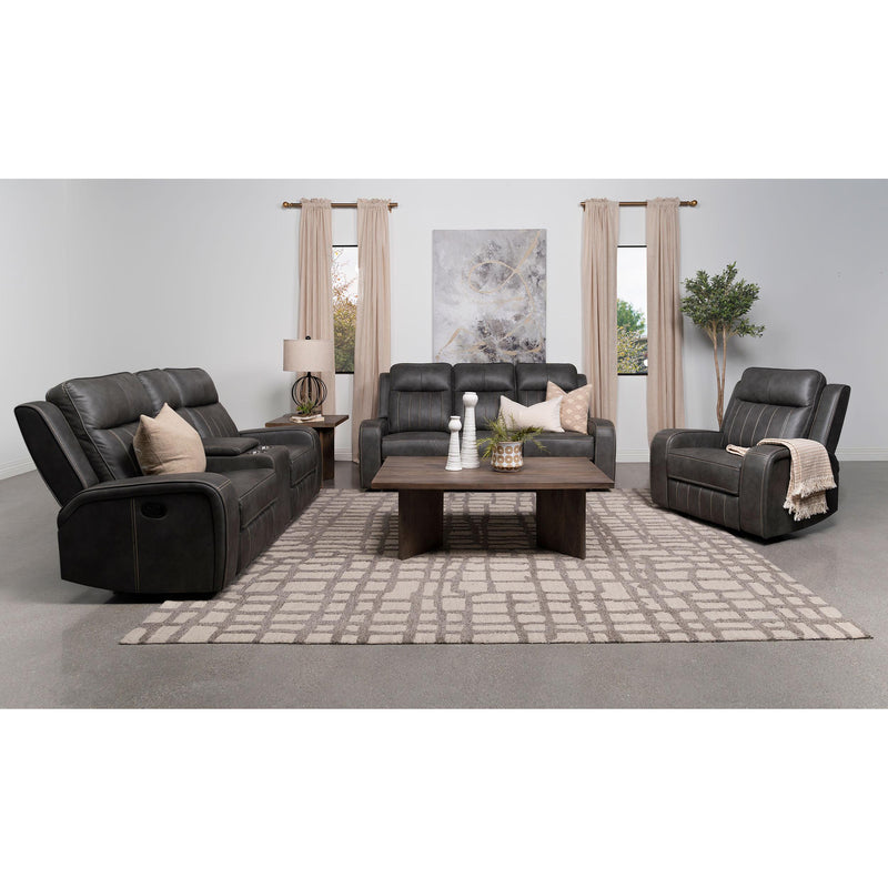 Coaster Furniture Raelynn 603191 Upholstered Motion Reclining Sofa - Grey IMAGE 8