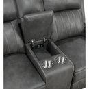 Coaster Furniture Raelynn 603192 Upholstered Motion Reclining Loveseat - Grey IMAGE 10