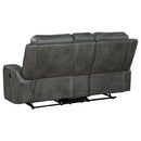 Coaster Furniture Raelynn 603192 Upholstered Motion Reclining Loveseat - Grey IMAGE 5