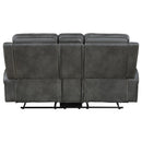 Coaster Furniture Raelynn 603192 Upholstered Motion Reclining Loveseat - Grey IMAGE 6