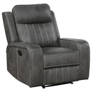 Coaster Furniture Raelynn 603193 Upholstered Recliner Chair - Grey IMAGE 1