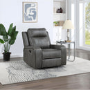 Coaster Furniture Raelynn 603193 Upholstered Recliner Chair - Grey IMAGE 2