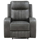 Coaster Furniture Raelynn 603193 Upholstered Recliner Chair - Grey IMAGE 5