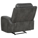 Coaster Furniture Raelynn 603193 Upholstered Recliner Chair - Grey IMAGE 6