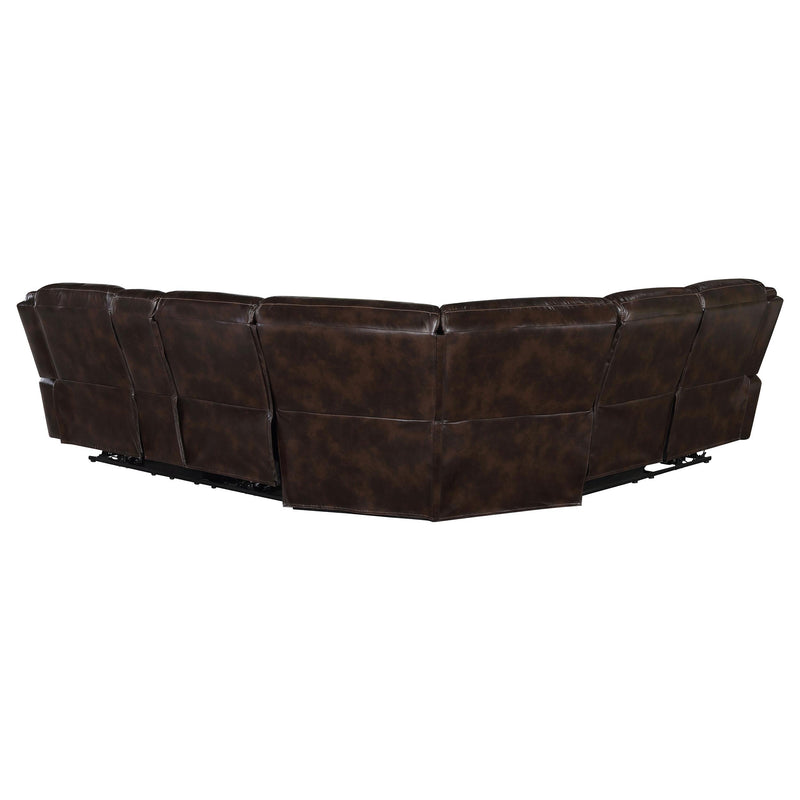 Coaster Furniture Sycamore 610200P Upholstered Power Reclining Sectional Sofa - Dark Grey IMAGE 7