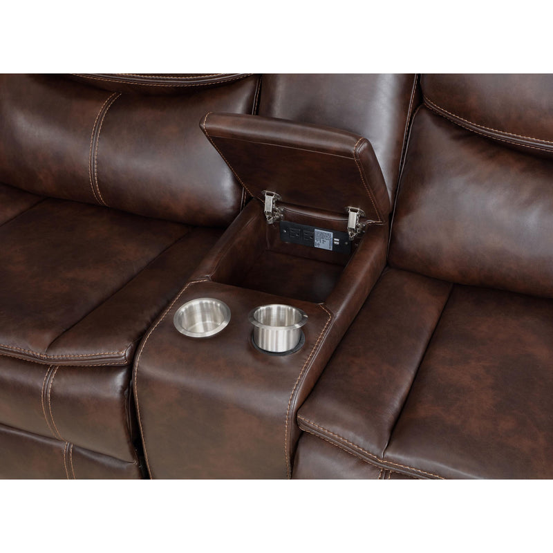 Coaster Furniture Sycamore 610200P Upholstered Power Reclining Sectional Sofa - Dark Grey IMAGE 8