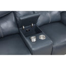 Coaster Furniture Sloane 610272 Upholstered Motion Reclining Loveseat with Console - Blue IMAGE 10