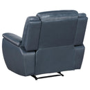 Coaster Furniture Sloane 610273 Upholstered Motion Recliner Chair - Blue IMAGE 5