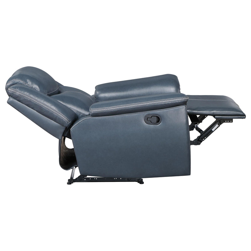 Coaster Furniture Sloane 610273 Upholstered Motion Recliner Chair - Blue IMAGE 7