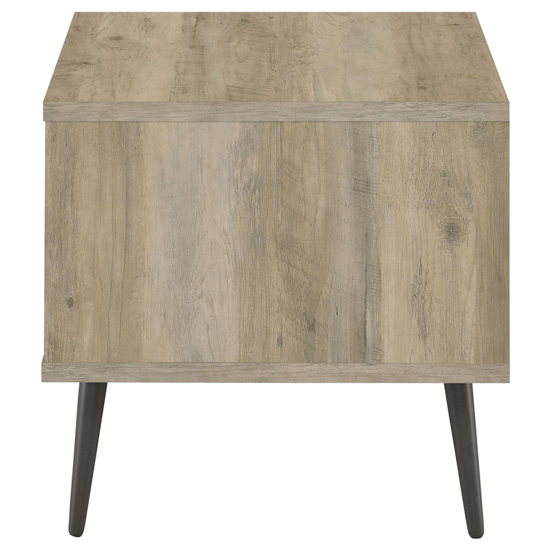 Coaster Furniture Welsh 701037 Square Engineered Wood End Table with Shelf - Antique Pine/Grey IMAGE 5