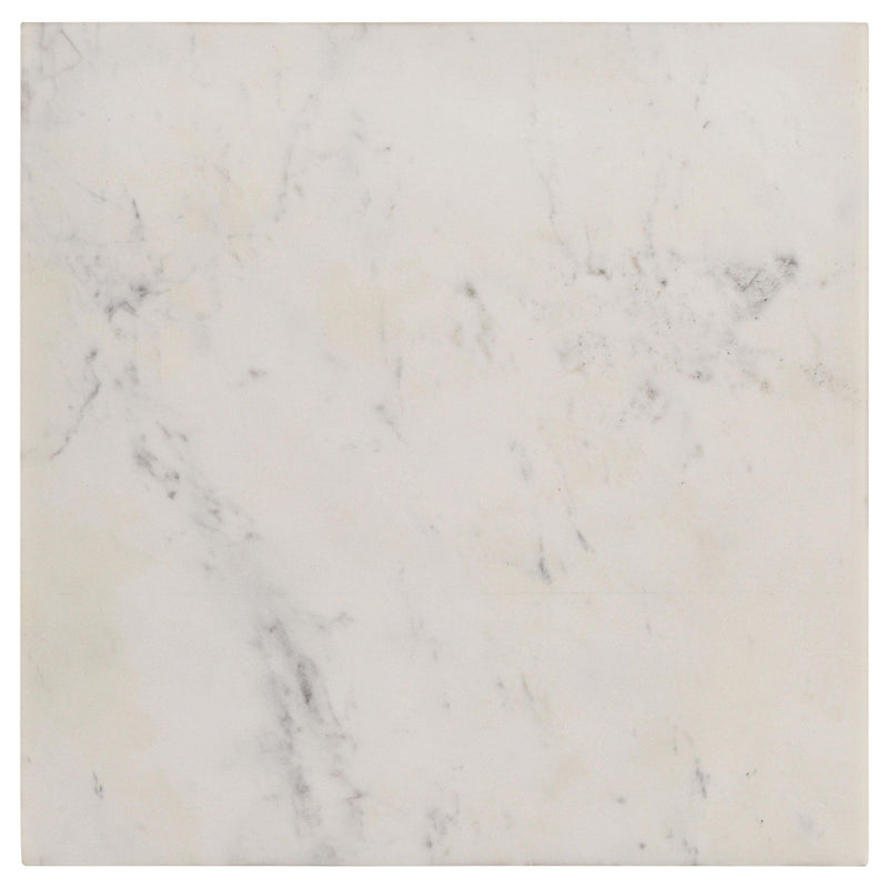 Coaster Furniture Tobin 707697 Square Marble Top End Table - White/Black IMAGE 4