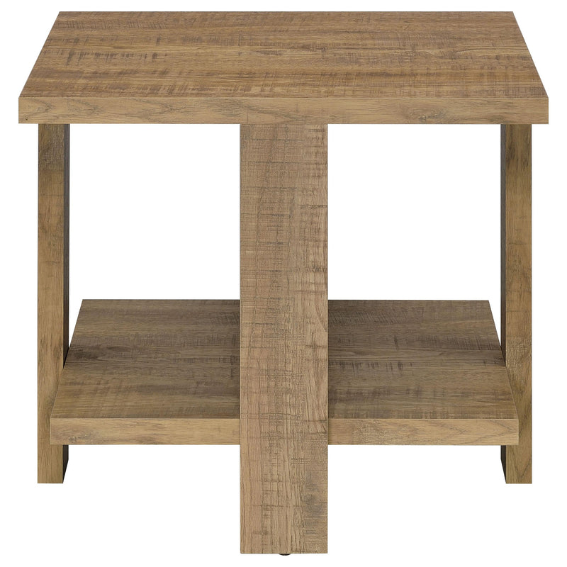 Coaster Furniture Dawn 707717 Square Engineered Wood End Table with Shelf - Mango IMAGE 3