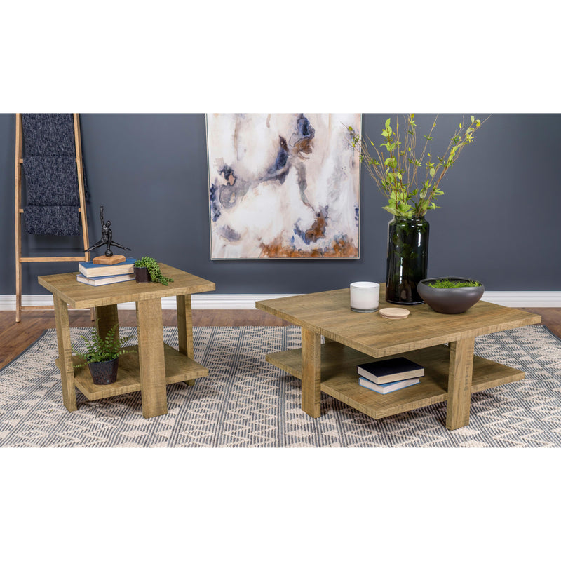 Coaster Furniture Dawn 707718 Square Engineered Wood Coffee Table with Shelf - Mango IMAGE 5