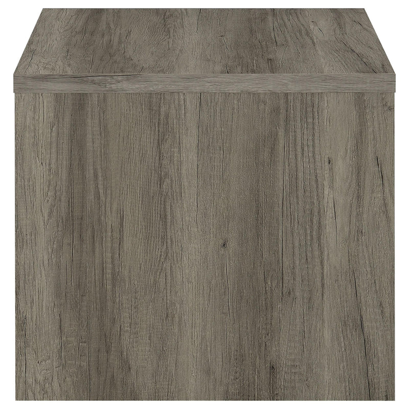 Coaster Furniture Felix 707727 1-Drawer Square Engineered Wood End Table - Grey Driftwood IMAGE 5