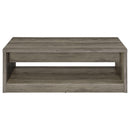 Coaster Furniture Felix 707728 2-Drawer Rectangular Engineered Wood Coffee Table - Grey Driftwood IMAGE 7