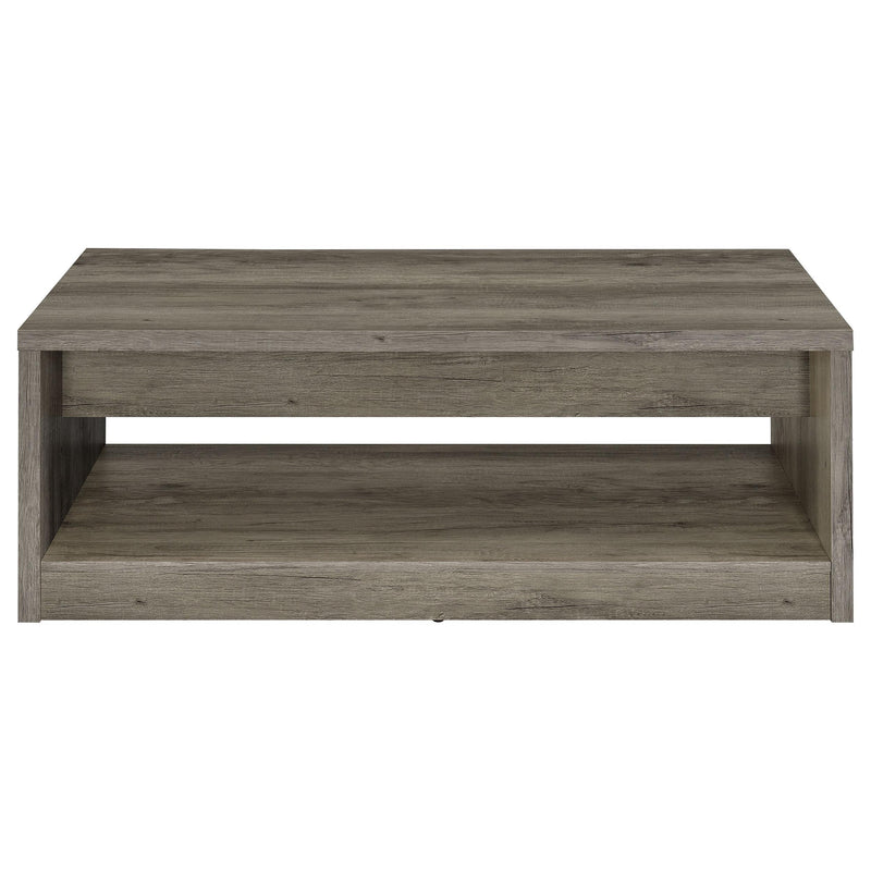 Coaster Furniture Felix 707728 2-Drawer Rectangular Engineered Wood Coffee Table - Grey Driftwood IMAGE 7