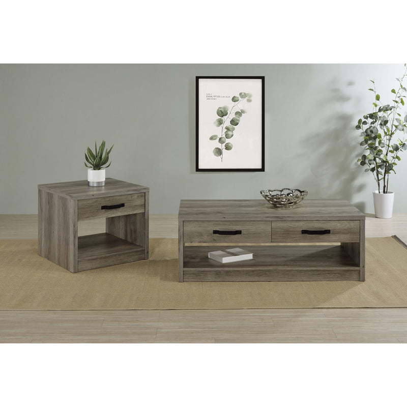 Coaster Furniture Felix 707728 2-Drawer Rectangular Engineered Wood Coffee Table - Grey Driftwood IMAGE 8
