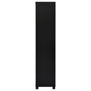 Coaster Furniture Jupiter 707756 3-Shelf Media Tower Bookcase with Storage Cabinet - Black IMAGE 5