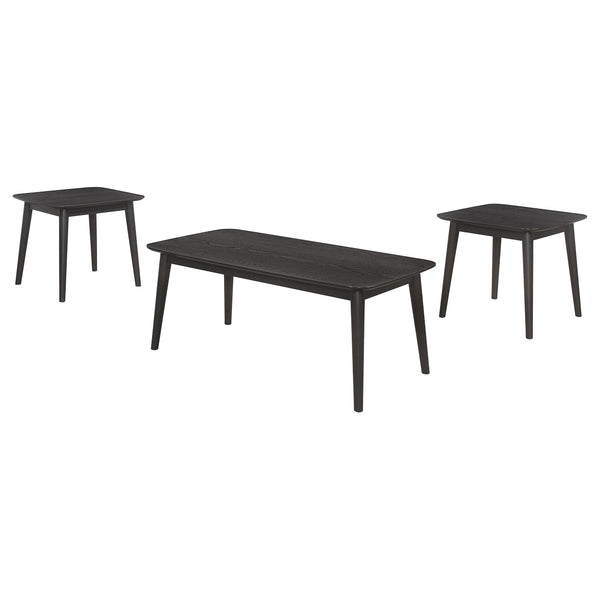 Coaster Furniture Carey 708490 3-Piece Occasional Set with Coffee And End Tables - Black IMAGE 1