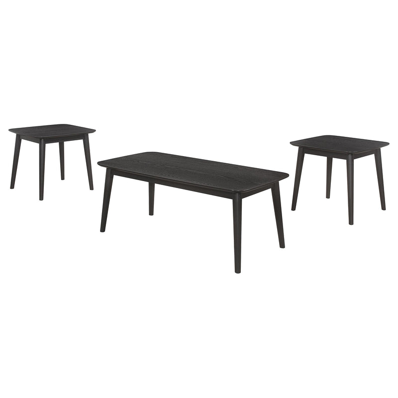Coaster Furniture Carey 708490 3-Piece Occasional Set with Coffee And End Tables - Black IMAGE 1
