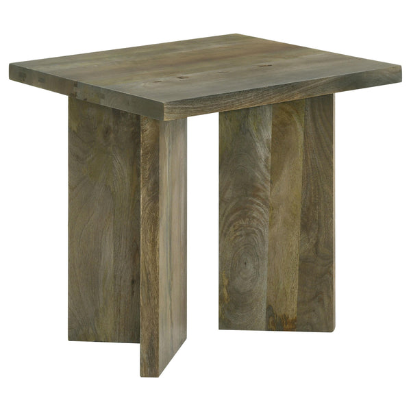 Coaster Furniture Andando 708497 Rectangular Solid Wood End Table - Mango Brown IMAGE 1