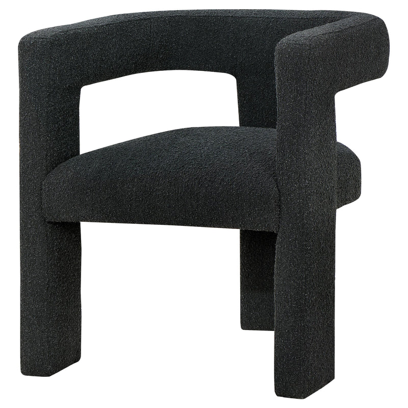 Coaster Furniture Petra 902882 Boucle Upholstered Accent Side Chair - Black IMAGE 3