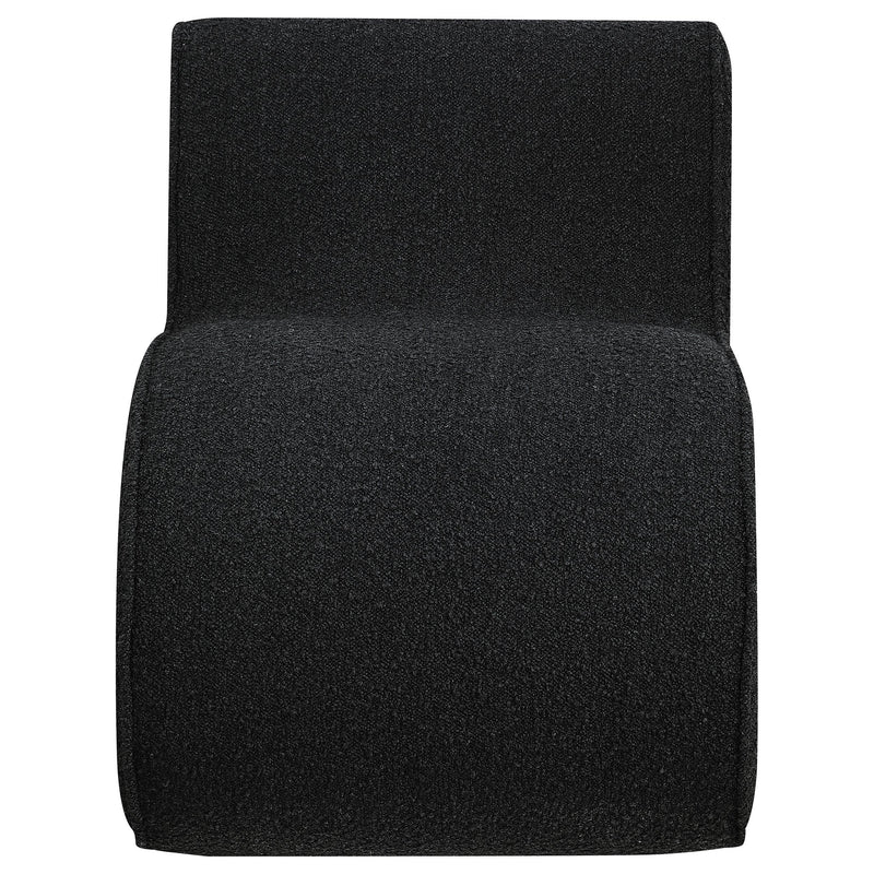 Coaster Furniture Ronea 903155 Boucle Upholstered Armless Curved Accent Chair - Charcoal IMAGE 3