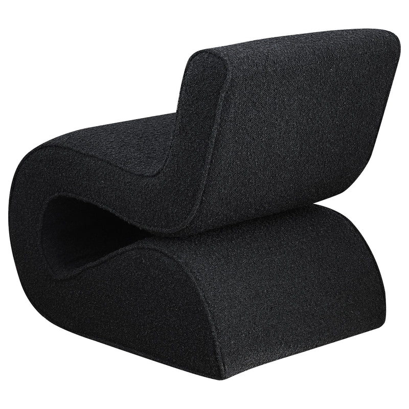 Coaster Furniture Ronea 903155 Boucle Upholstered Armless Curved Accent Chair - Charcoal IMAGE 6