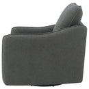 Coaster Furniture Madia 903393 Boucle Upholstered Swivel Glider Chair - Charcoal Grey IMAGE 5