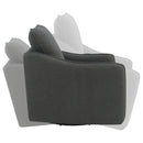 Coaster Furniture Madia 903393 Boucle Upholstered Swivel Glider Chair - Charcoal Grey IMAGE 9
