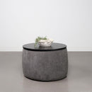 Coaster Furniture Tesoro 910147 Upholstered Round Lift Top Storage Ottoman - Grey/Black IMAGE 6