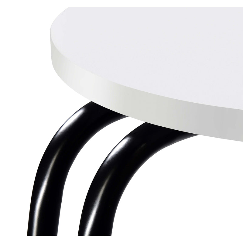 Coaster Furniture Hilly 930071 3-Tier Round Side Table - White/Black IMAGE 10