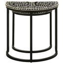 Coaster Furniture Zakiya 930195 2-Piece Demilune Nesting Table - Black/White IMAGE 6