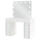 Coaster Furniture Regina 930245 3-Piece Makeup Vanity Table Set Hollywood Lighting - White/Mirror IMAGE 5