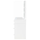 Coaster Furniture Regina 930245 3-Piece Makeup Vanity Table Set Hollywood Lighting - White/Mirror IMAGE 6