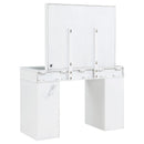 Coaster Furniture Regina 930245 3-Piece Makeup Vanity Table Set Hollywood Lighting - White/Mirror IMAGE 7