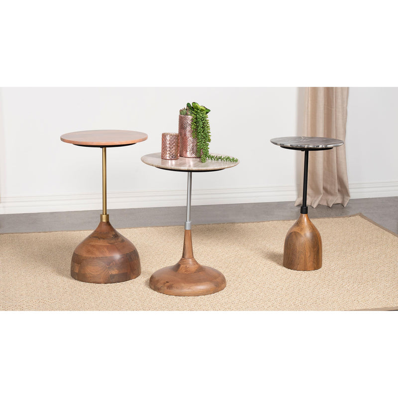 Coaster Furniture Colima 930249 Round Wood Top Side Table - Peach IMAGE 4