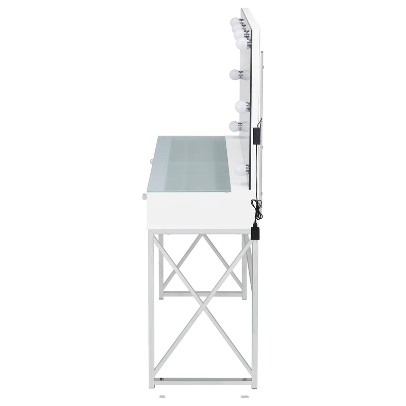 Coaster Furniture Eliza 936164 2-piece Vanity Set with Hollywood Lighting - White/Chrome IMAGE 12