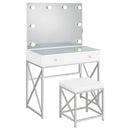 Coaster Furniture Eliza 936164 2-piece Vanity Set with Hollywood Lighting - White/Chrome IMAGE 5