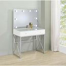 Coaster Furniture Eliza 936164 2-piece Vanity Set with Hollywood Lighting - White/Chrome IMAGE 7