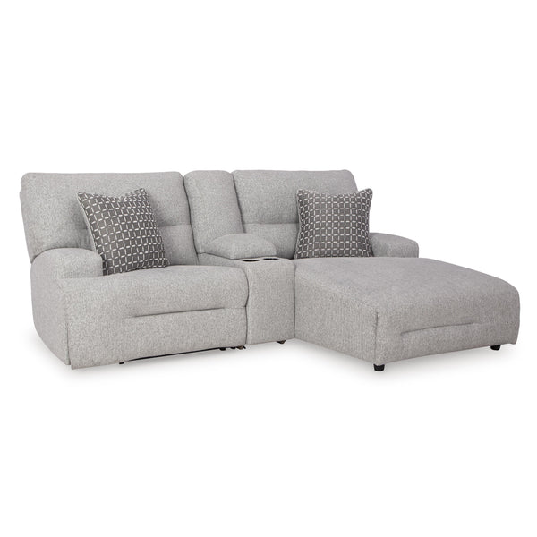 Signature Design by Ashley Acklen Place 93605S4 3 pc Power Reclining Sectional Sofa with Chaise IMAGE 1