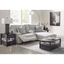 Signature Design by Ashley Acklen Place 93605S4 3 pc Power Reclining Sectional Sofa with Chaise IMAGE 5