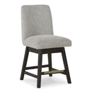 Signature Design by Ashley Burkhaus D984-124 Upholstered Swivel Barstool IMAGE 1