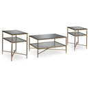  Signature Design by Ashley Cloverty T440T1 Coffee Table and 2 End Tables IMAGE 1